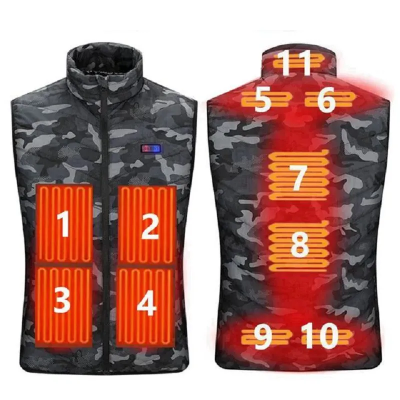 11 areas Electric Heated  Jacket