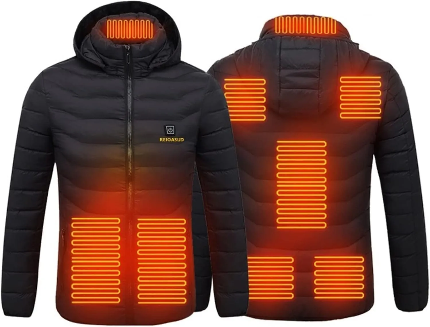 2025 Heated Hoodie Multiple Heating Zones Coat for Men and Women,Heated Jacket with 3 Heating Levels,Zip Heated Vest