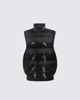 American Street Style Alien-Spiked Hooded Warm Snakeskin Leather Vest