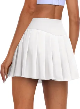 ANRABESS Pleated Tennis Skirt for Women with Shorts High Waisted Athletic Workout Golf Skirts Casual Skater Skorts