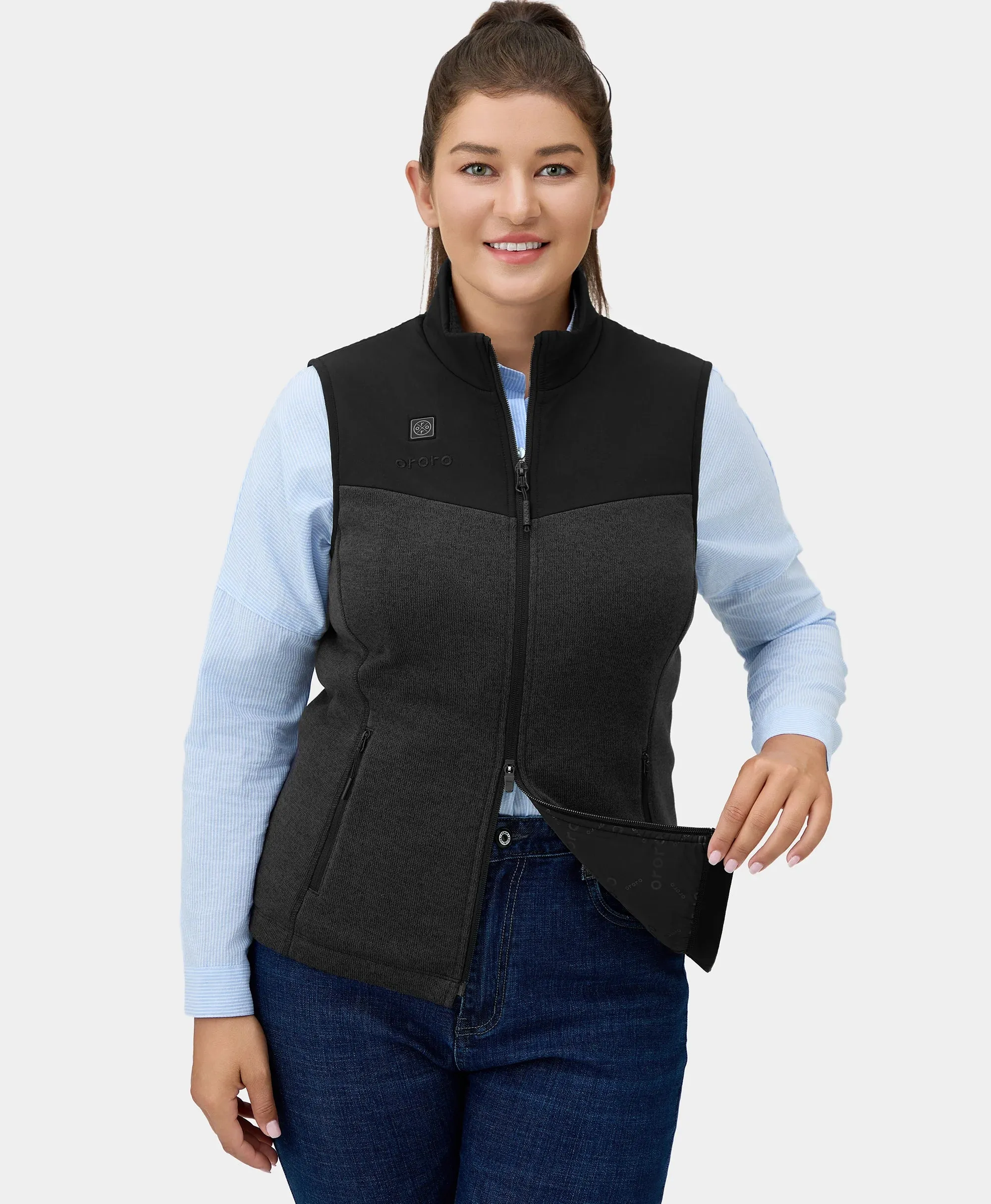 Augusta Women's Heated Sweater Fleece Vest (Apparel Only)
