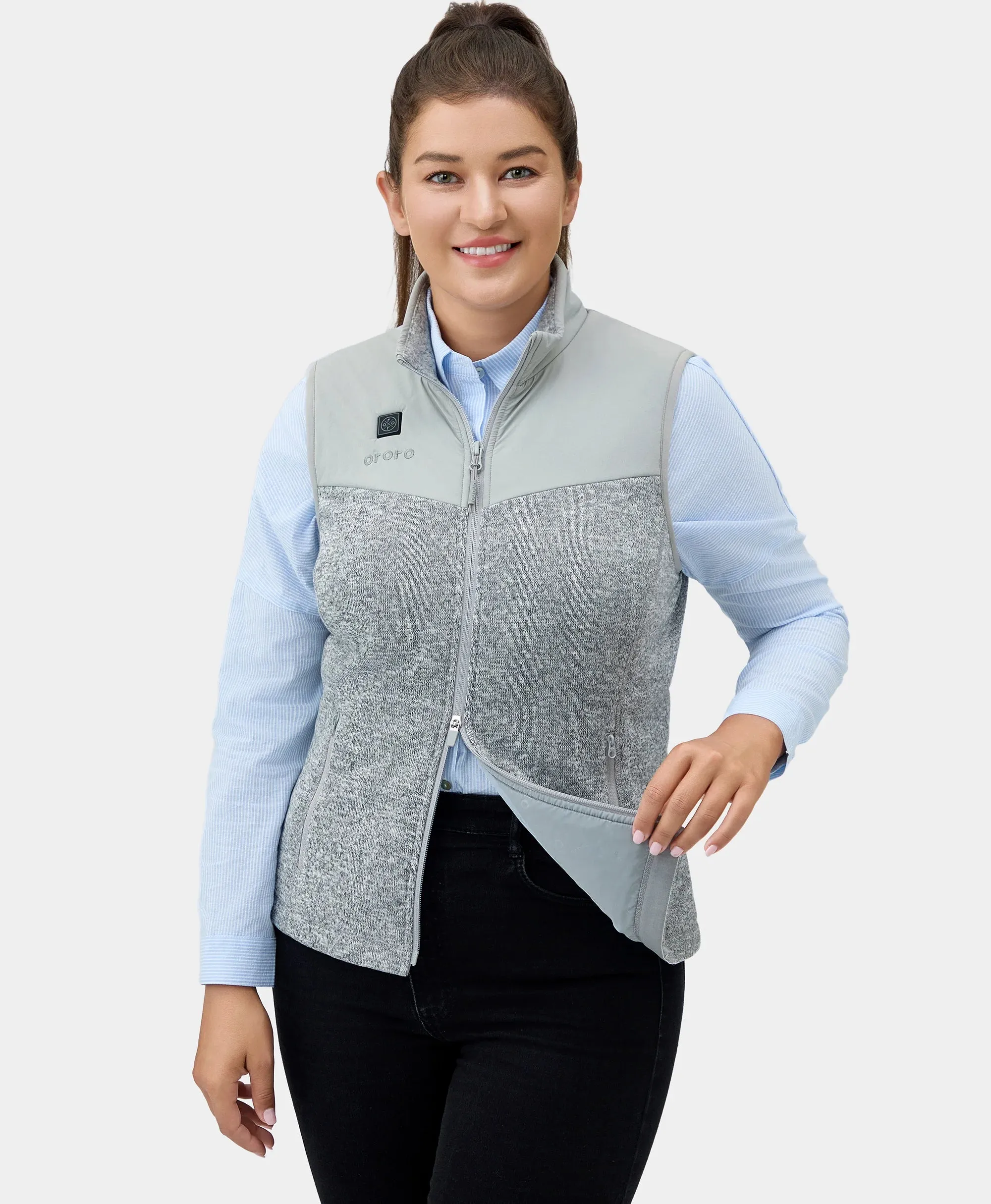 Augusta Women's Heated Sweater Fleece Vest (Apparel Only)