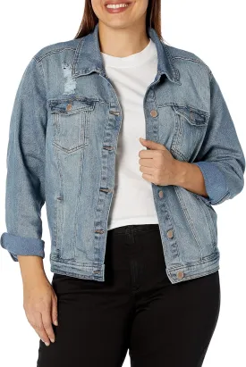 dollhouse womens Genesis Plus Denim Jacket