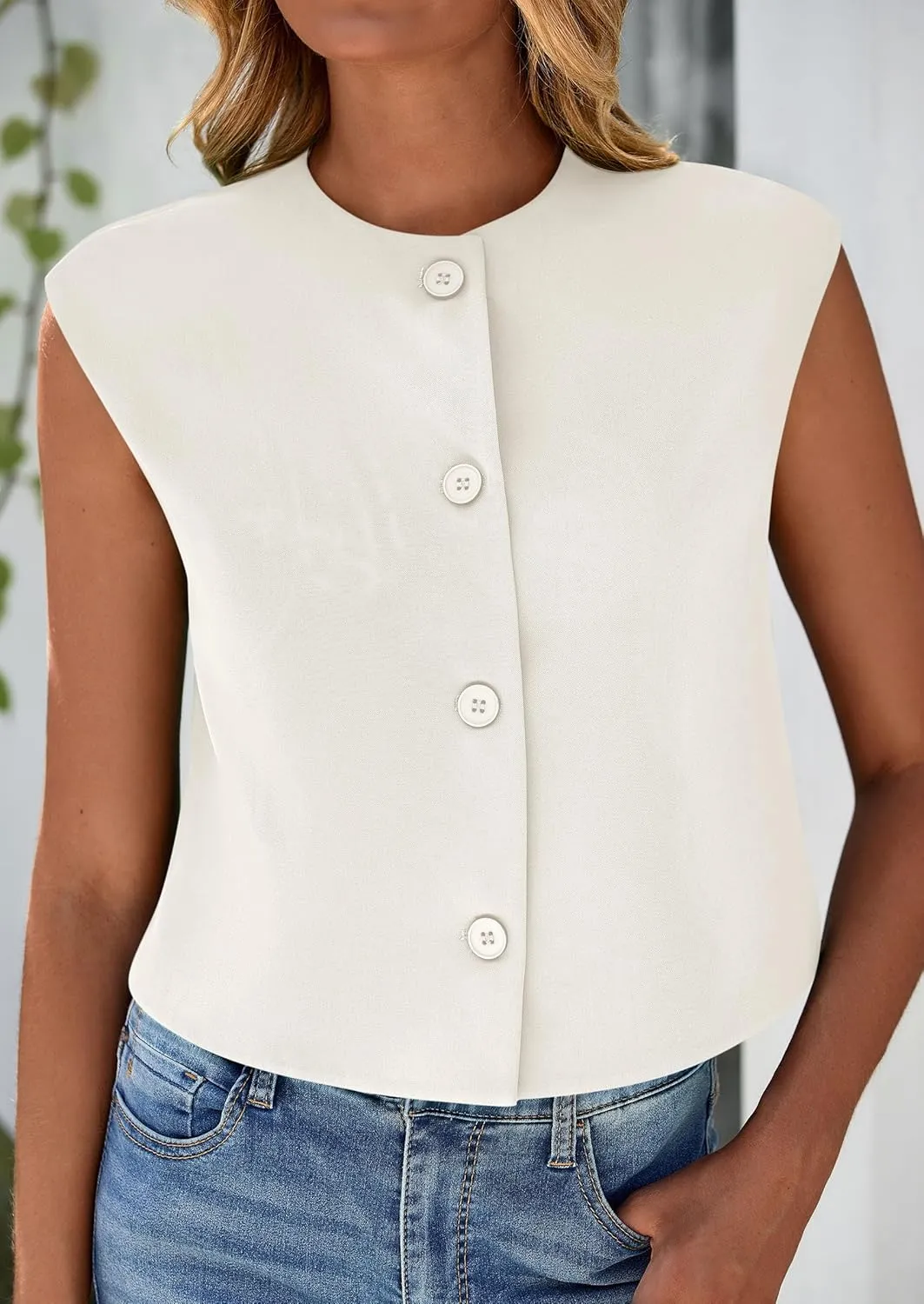 PRETTYGARDEN Women's Summer Suit Vest 2025 Dressy Casual Crop Tops Business Work Office Clothes Trendy Blazer Waistcoat