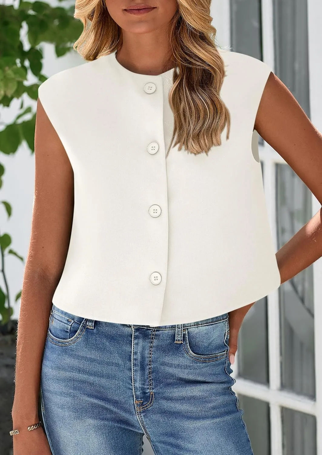 PRETTYGARDEN Women's Summer Suit Vest 2025 Dressy Casual Crop Tops Business Work Office Clothes Trendy Blazer Waistcoat