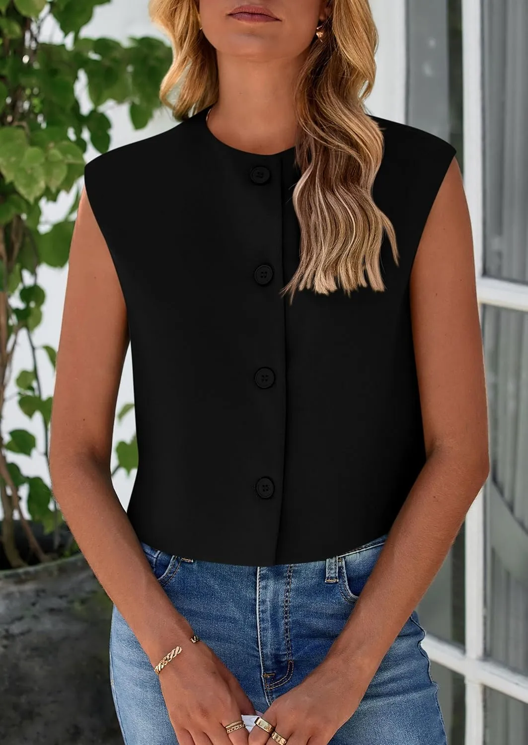 PRETTYGARDEN Women's Summer Suit Vest 2025 Dressy Casual Crop Tops Business Work Office Clothes Trendy Blazer Waistcoat