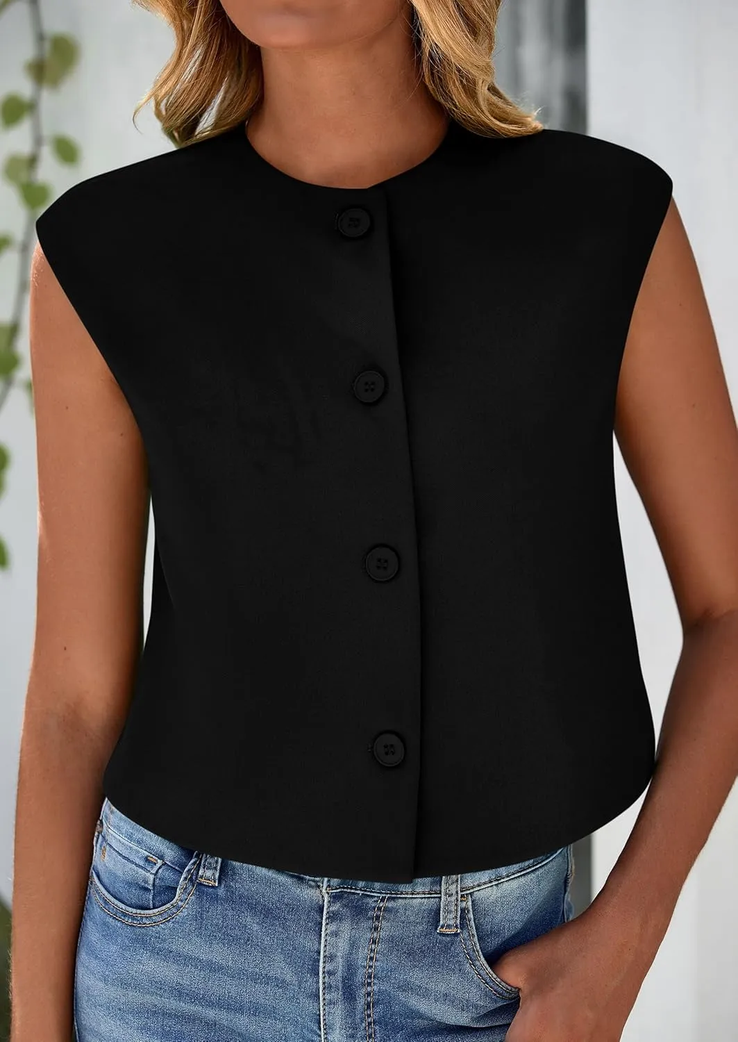 PRETTYGARDEN Women's Summer Suit Vest 2025 Dressy Casual Crop Tops Business Work Office Clothes Trendy Blazer Waistcoat