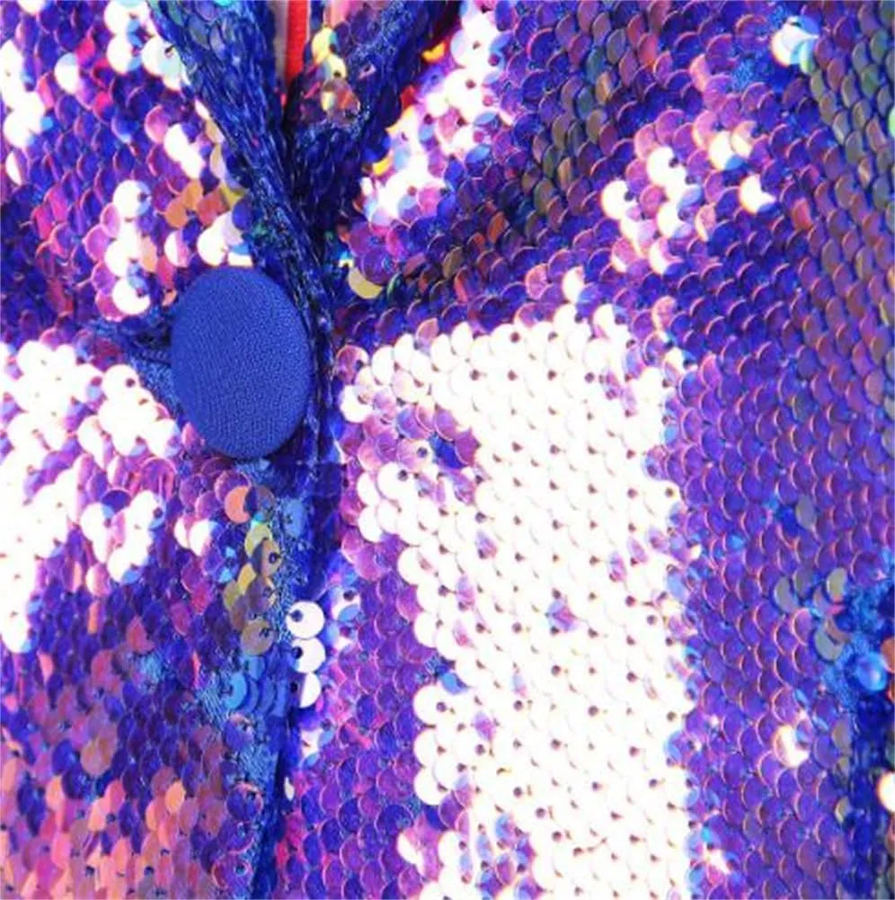 Sequins Womens Blazer Womens Jacket Evening Party Christmas Sparkly Cardigan Coat