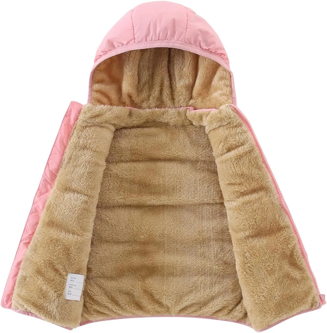 Toddler Puffer Vest Boys Girls Fleece Vest Puffy Toddler Boy Sleeveless Jacket Coat with Removable Hood