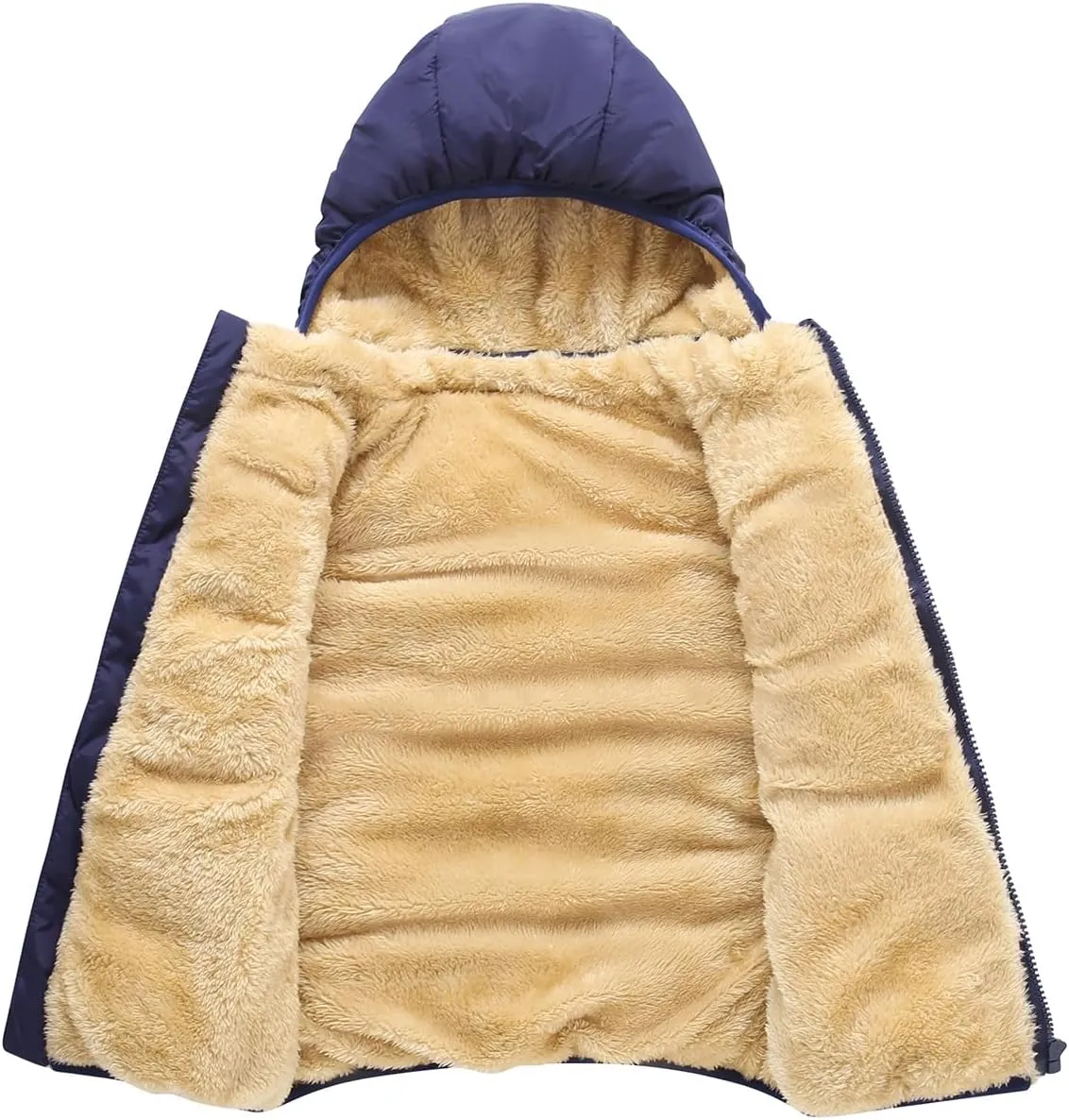 Toddler Puffer Vest Boys Girls Fleece Vest Puffy Toddler Boy Sleeveless Jacket Coat with Removable Hood