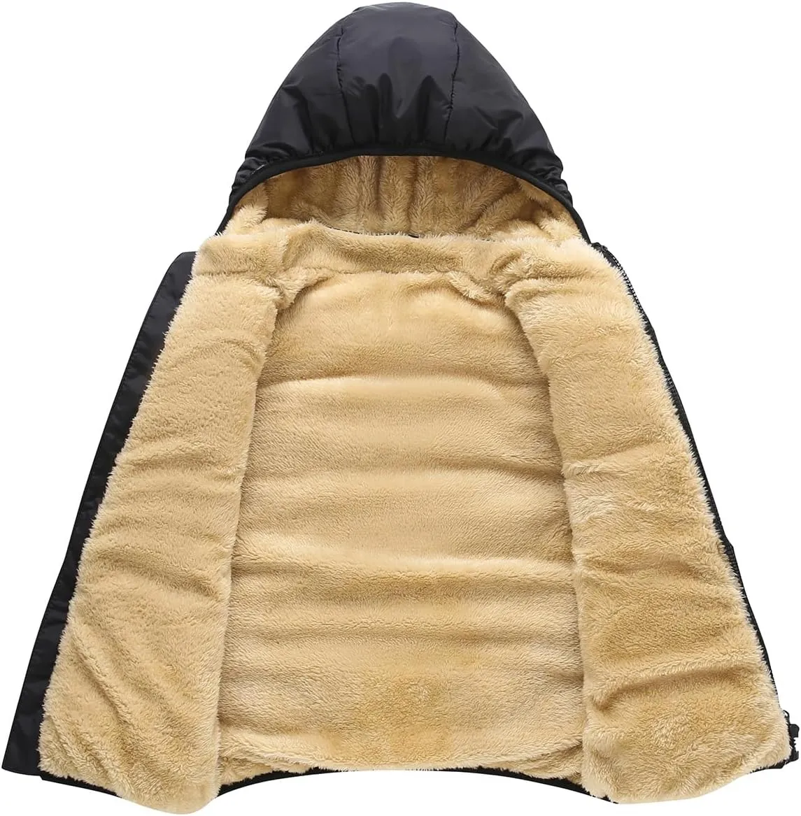 Toddler Puffer Vest Boys Girls Fleece Vest Puffy Toddler Boy Sleeveless Jacket Coat with Removable Hood