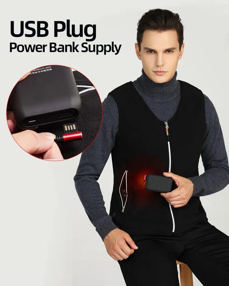 Trendy 10 Zone USB Heated Vest for Fall & Winter Outdoor Wear