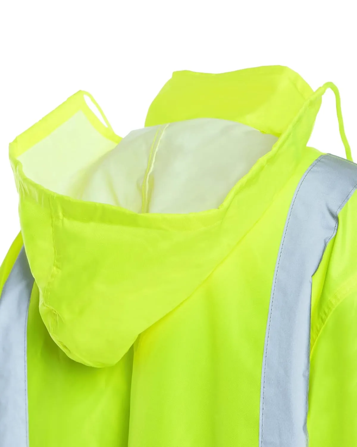 Utility Pro UHV563 High-Vis Bomber Jacket with Removable Fleece Liner and Waterproof Dupont Teflon, Lime, X-Large