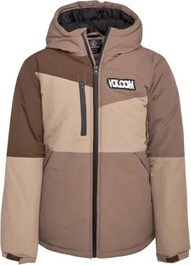 Volcom Boys' Ski Jacket - Full Zip Up Hooded Parka - Color-Blocked Heated Jacket for Boys (8-20)