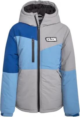 Volcom Boys' Ski Jacket - Full Zip Up Hooded Parka - Color-Blocked Heated Jacket for Boys (8-20)