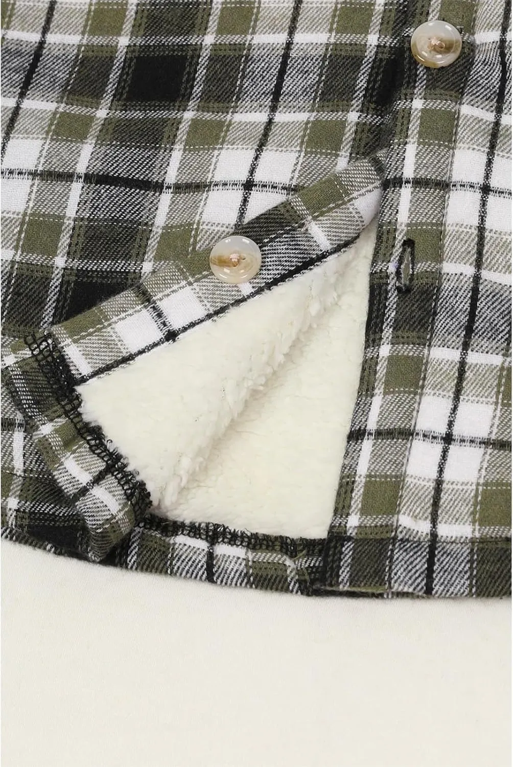 ZENTHACE Boys Sherpa Fleece Lined Flannel Plaid Button Down Shirt Jacket,Hooded Flannel Shirt with Hand Pockets